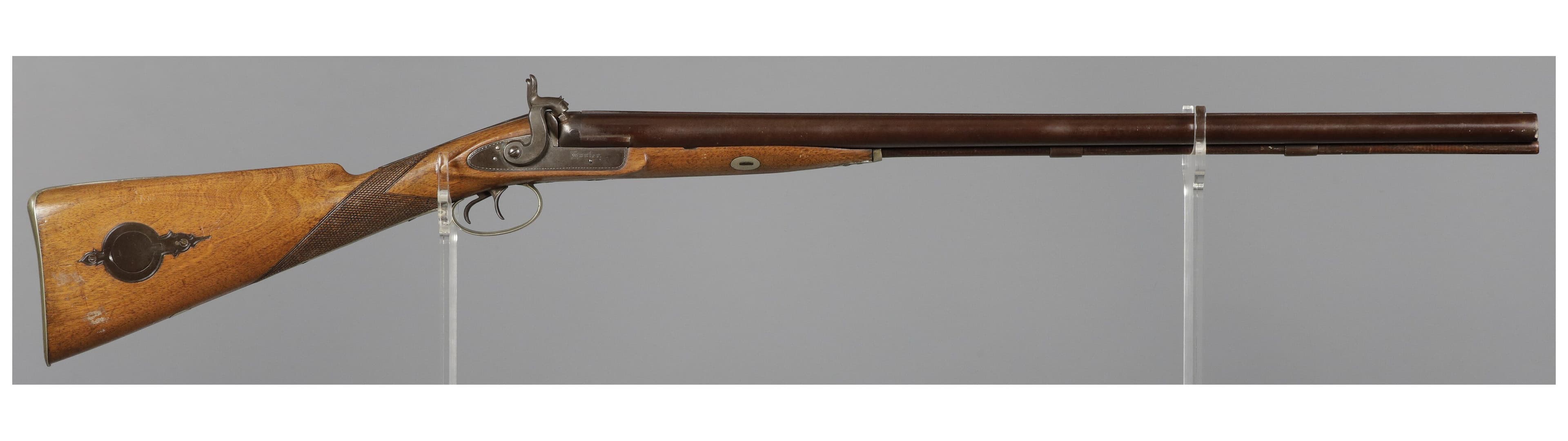 British Percussion Double Barrel Shotgun