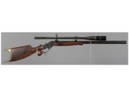 Stevens Ideal Number 45 Falling Block Rifle with 20x Lyman Scope