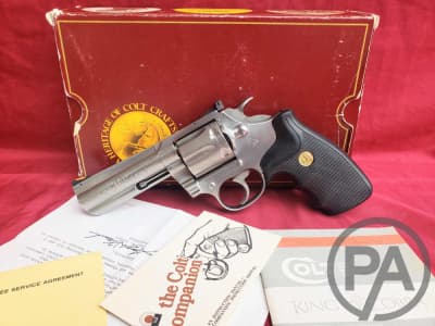1987 Colt King Cobra Stainless Steel 4" bbl - OG box and papers - Stunning
