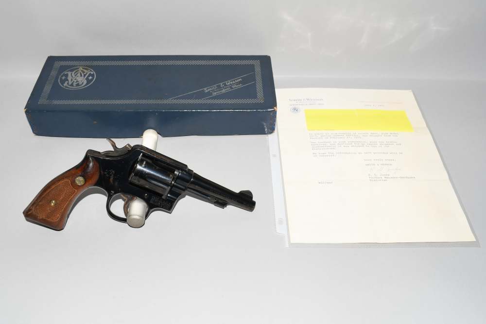 Arabic Farsi ? Marked Smith & Wesson 10-5 Revolver 38 Spl W Box Letter 1970