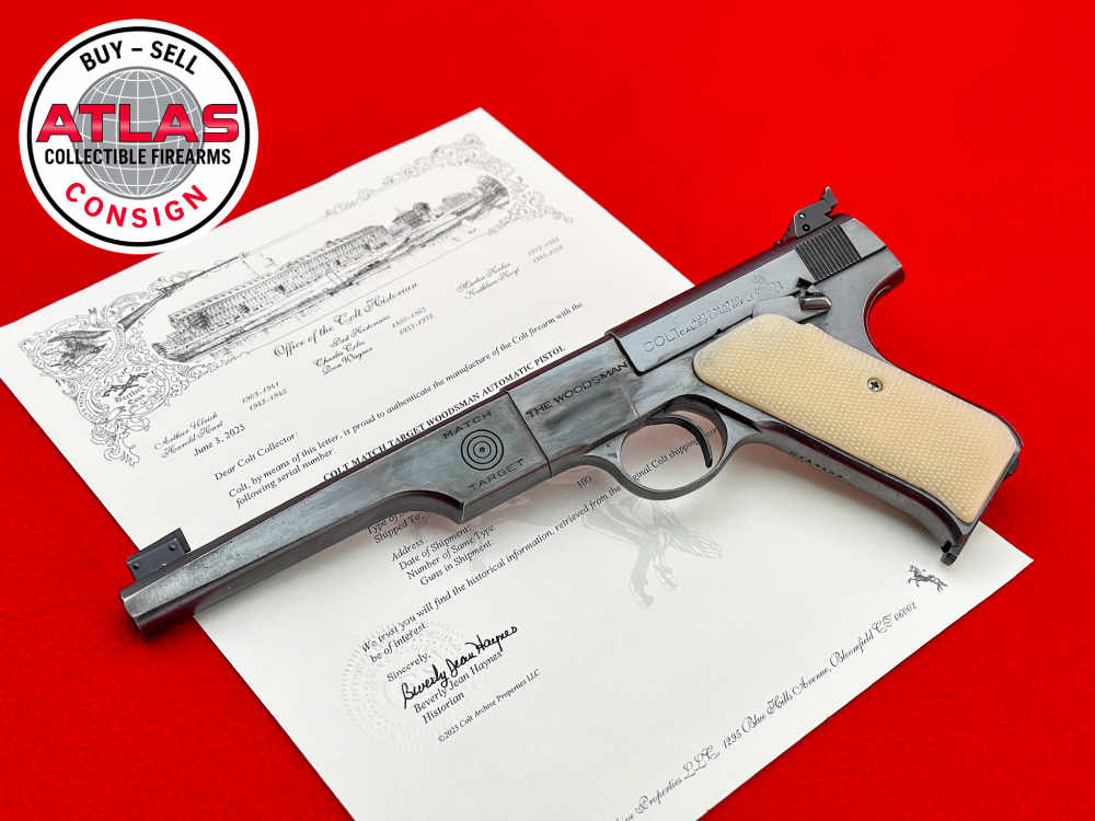 NAVY SHIPPED - WWII 1943 Colt Woodsman Match Target .22 LR - MARKED G.H.D.