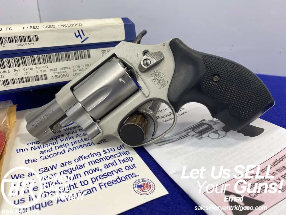 Smith Wesson 637-2 .38 S&W Spl +P Stainless 1.875" *ULTRA-LIGHT REVOLVER*