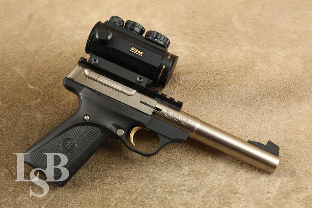 Browning Buck Mark Camper Stainless .22 LR 5.5” Semi-Auto Pistol MFD 2002