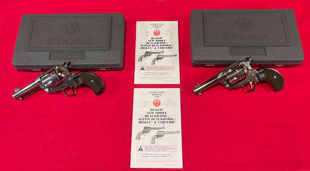 Ruger New Vaquero Consecutive Pair Birdshead 44 Mag W/Box! Like New No Res!