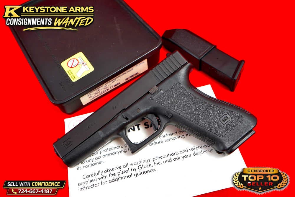 Outstanding NIB Early Glock 17 9mm In Tupperware Case $.01 NR