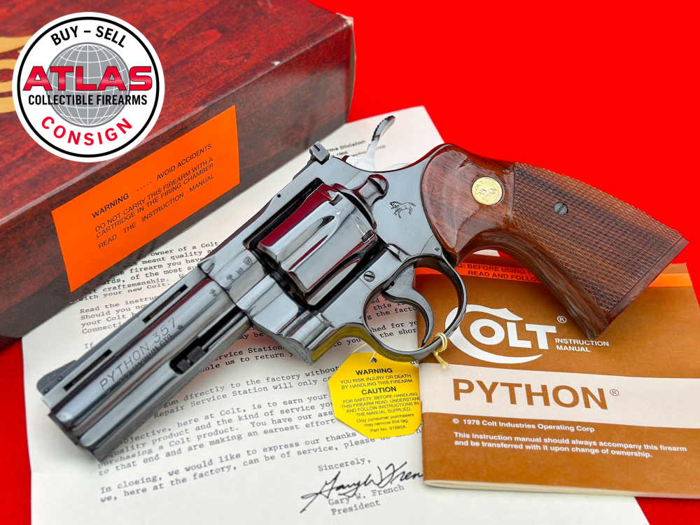 SCARCE 1978 Colt Python 4" Royal Blue .357 Magnum FACTORY EXPORTED