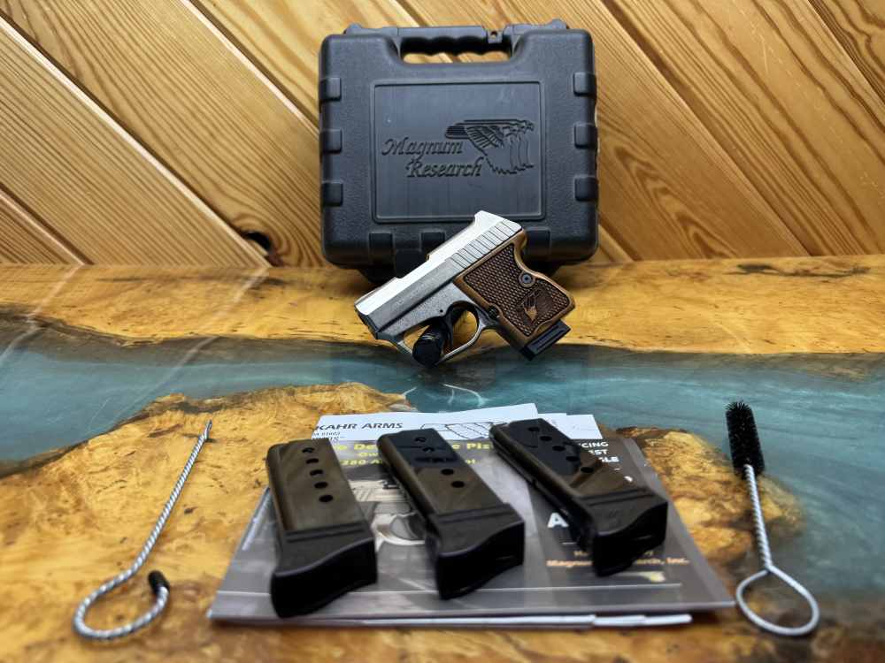 LNIB ! RARE MAGNUM RESEARCH MICRO DESERT EAGLE .380 NICKEL 2.2"