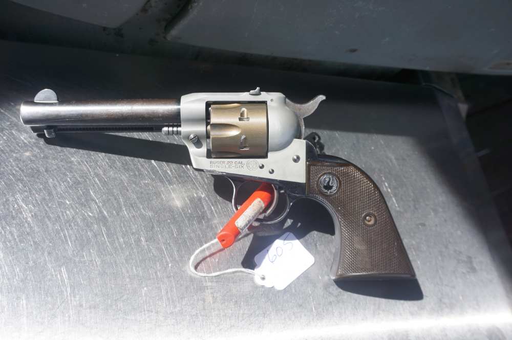Ruger Single Six 22 22lr 4 5/8 Inch Tri Color Three Screw Flat Gate 1956