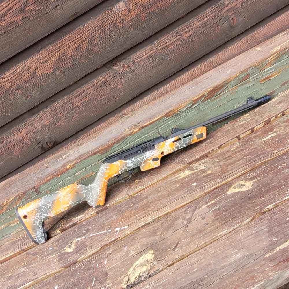 Ruger PC takedown Carbine 9mm Magpul Backpacker stock custom paint fluted
