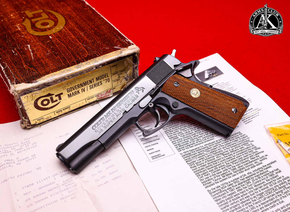 STUNNING 1977 Colt MKIV Series 70 1911 .38 Super *LARGE ROLLMARK MODEL*