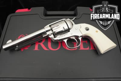 Ruger New Vaquero Bisley 357 Magnum 5.5" High-Gloss Stainless +ORIG CASE