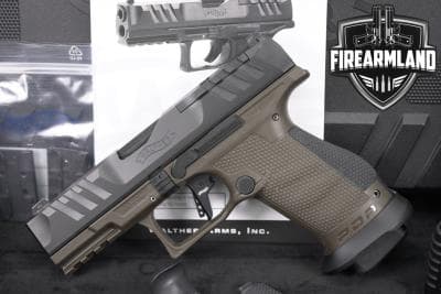 Walther PDP Pro-E Compact 9mm Two-Tone Black & OD Green +3 MAGS, ORIG CASE
