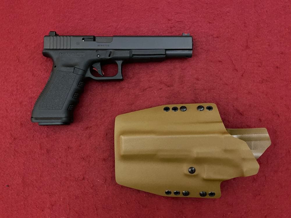 Excellent Glock 17L Gen3 9mm 6" brl fiber optic sight Wilson Combat Trigger