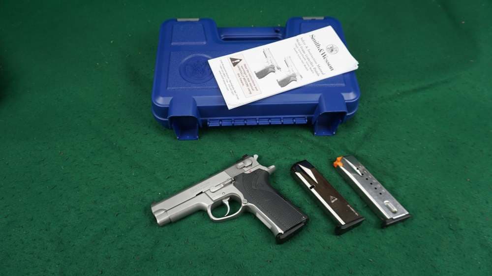 Clean S&W Smith 5906 Full Stainless 9 9mm 4" 15-Round w/ 3 Mags 1¢ Start