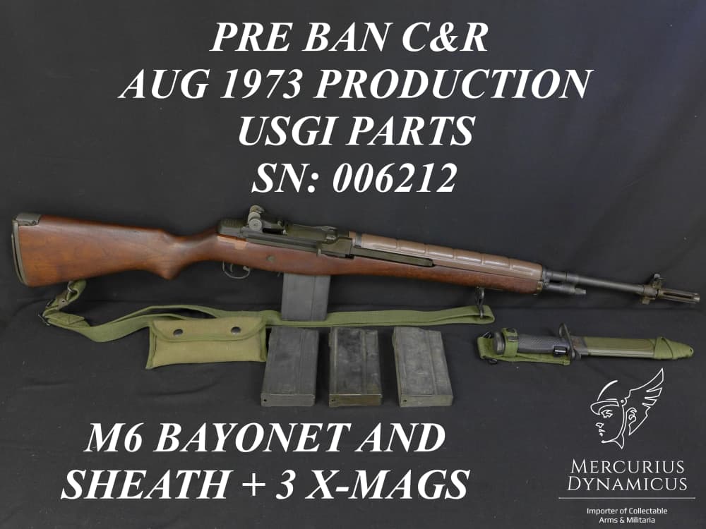 PRE BAN C&R M1A Springfield Armory 1973 Production M14 USGI Parts Vietnam