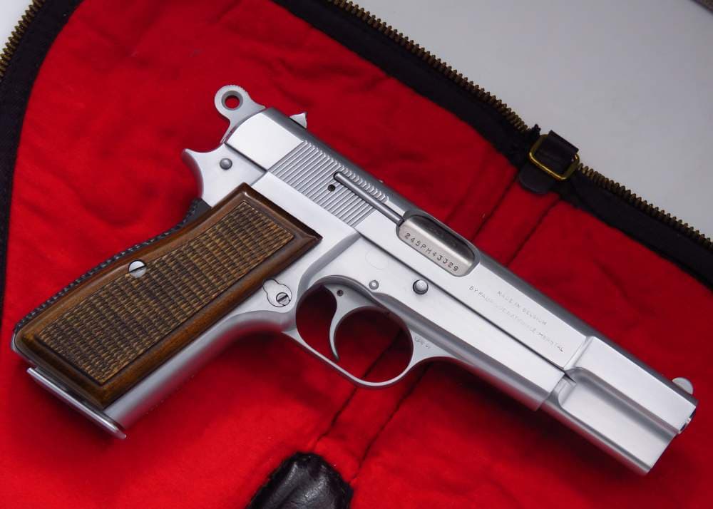 Beautiful Hardchrome 1980 Browning Hi Power Made In Belgium 9mm Luger HP