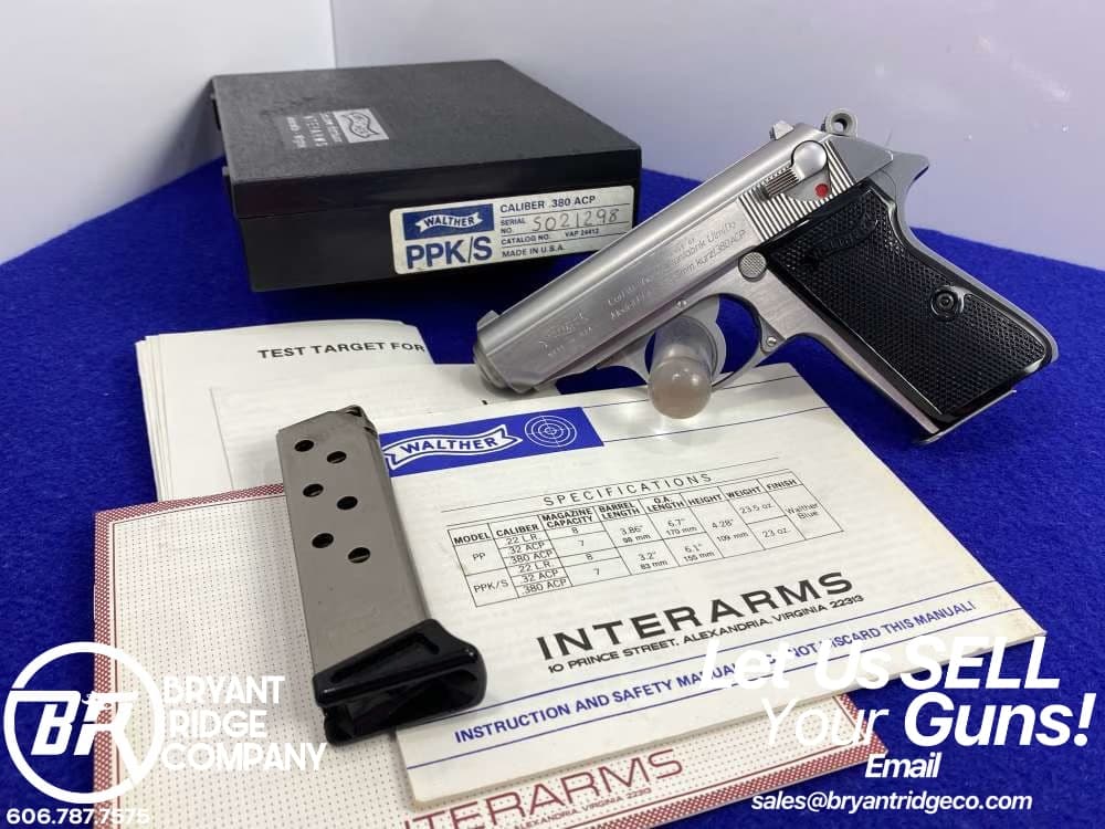 Walther PPK/S .380ACP Stainless 3.3" *US MADE CONCEALED CARRY PISTOL*