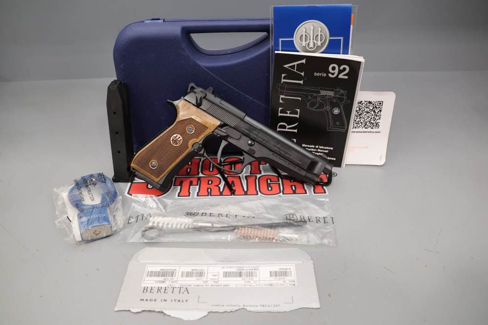 Italian- Made Beretta Model 92FS SAO Trigger 9mm 4.9" w/ Case - 15rds -