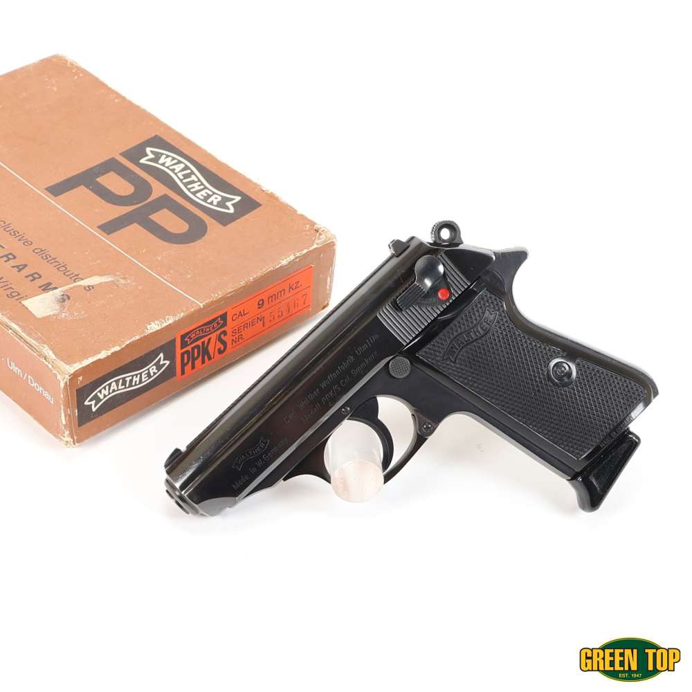 Interarms/ Walther PPK/S, 380 ACP 3.3” BBL, Blued/ Black, NICE W/ Box 1971!