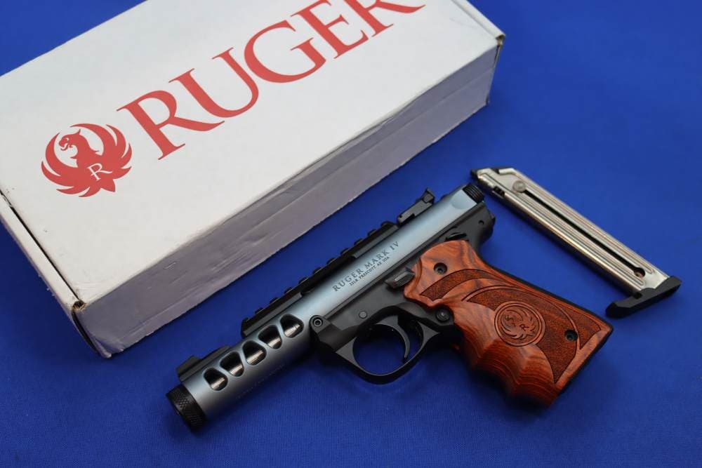 Ruger Model MARK IV Target Pistol 22LR Diamond Gray 22 Wood Grip MKIV 43921