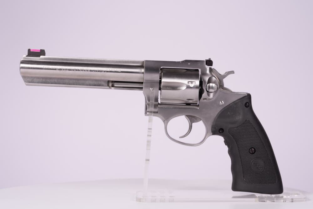 Ruger GP100 .357 Magnum Revolver, Stainless, CT Laser grips, (item317)