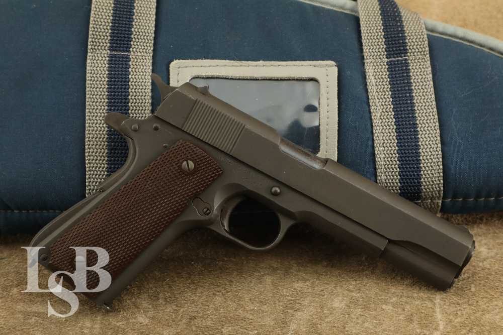 Remington Rand, w/Ithaca Slide 1911 .45 ACP 5" Semi-Auto Pistol 1943 C&R