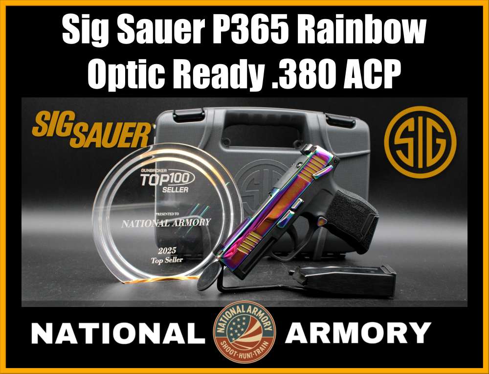 Sig Sauer P365 .380 ACP Rainbow Titanium Optic Ready 3.1" Compact Pistol