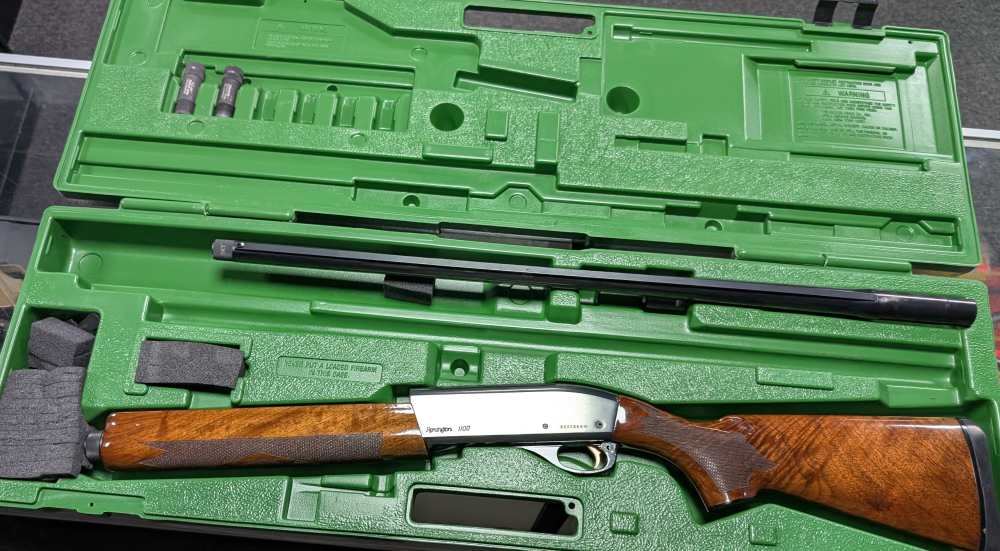 Remington 1100 Tournament Skeet, Upgraded Wood, 3 Chokes, Case. PENNY START