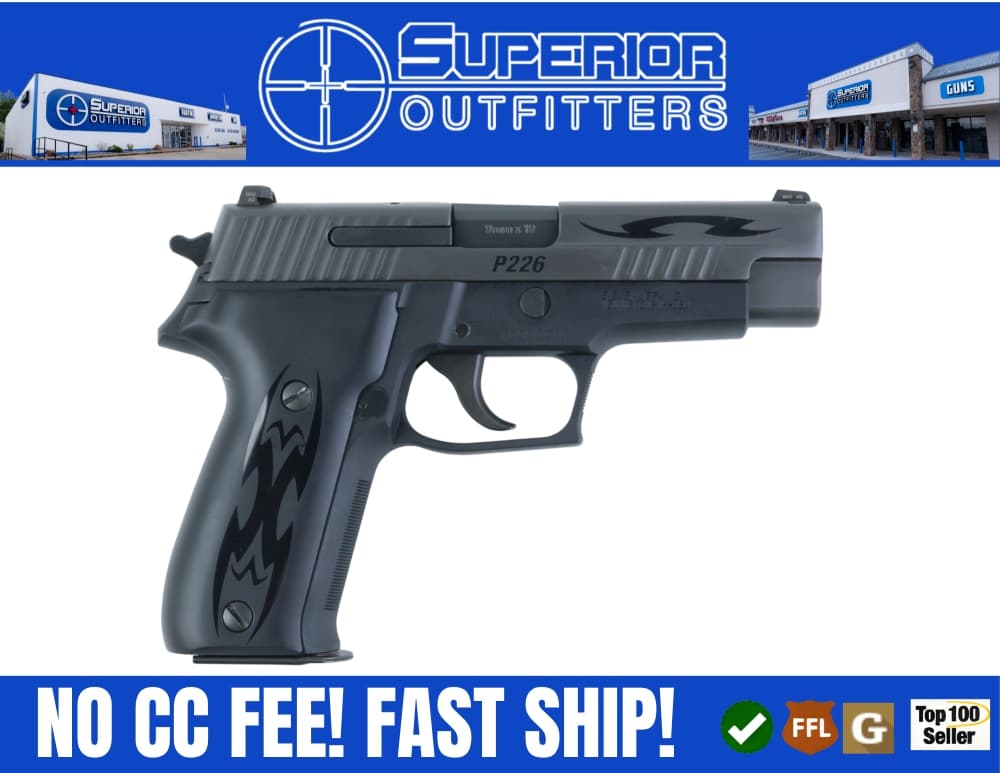 Sig Sauer P226 Tribal BLK 9mm 4.4" Full Size DA/SA Pistol