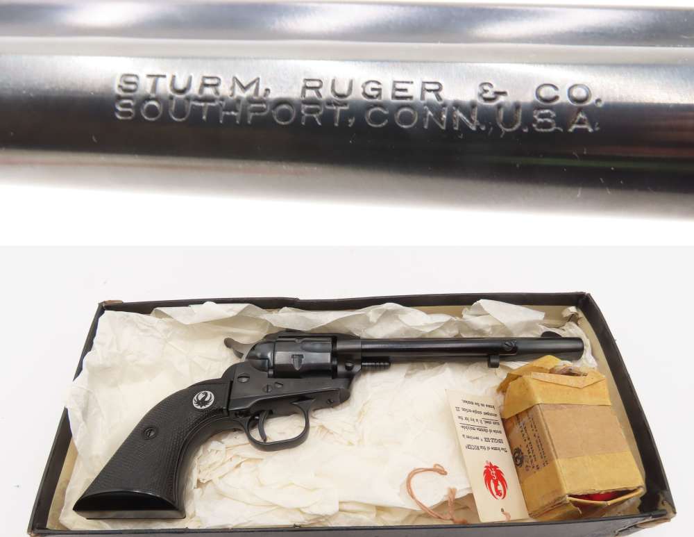 c1963 FACTORY Boxed RUGER SINGLE SIX Convertible 3-SCREW FRAME Revolver C&R