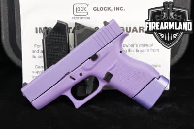 Glock 43 G43 9mm 3.41 Purple Custom Matte Finish +3 MAGS & ORIG CASE