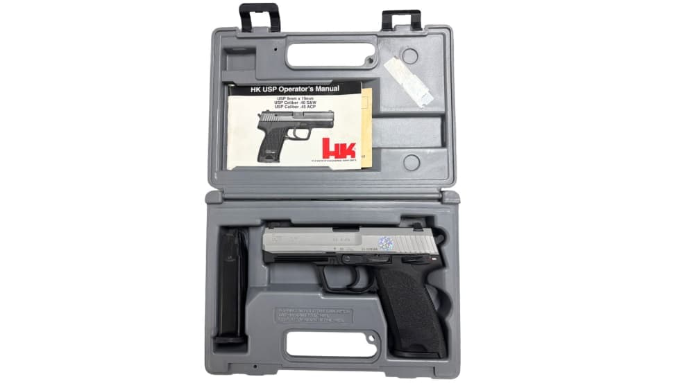 HECKLER & KOCH USP .45 Stainless V1 – Rare Two-Tone German HK – Orig. Case