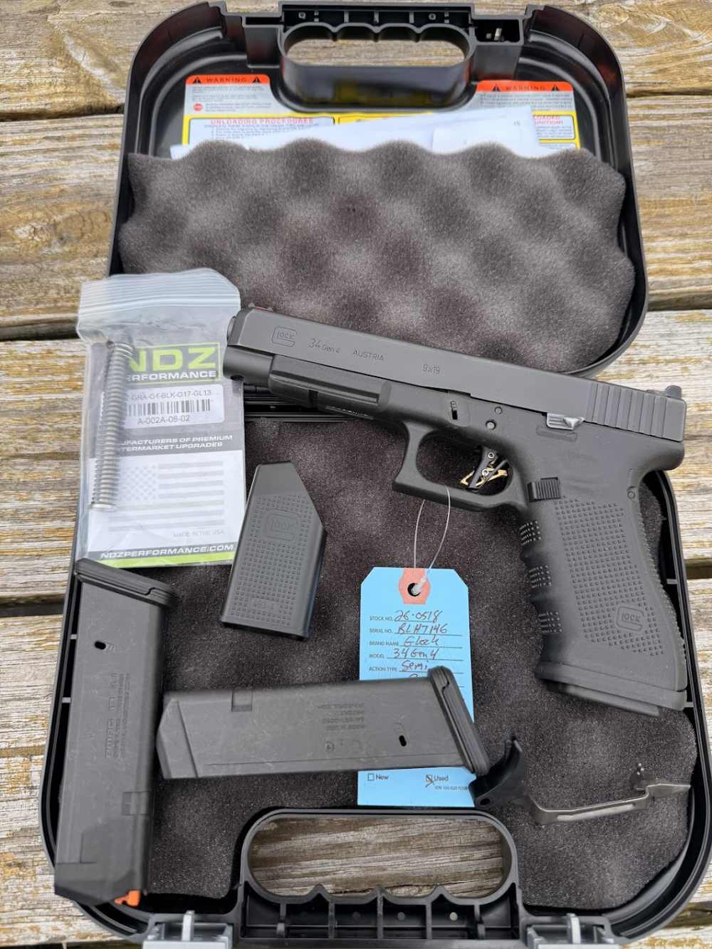 GLOCK 34 GEN 4 5" WITH UPGRADED TRIGGER, 3 MAGS