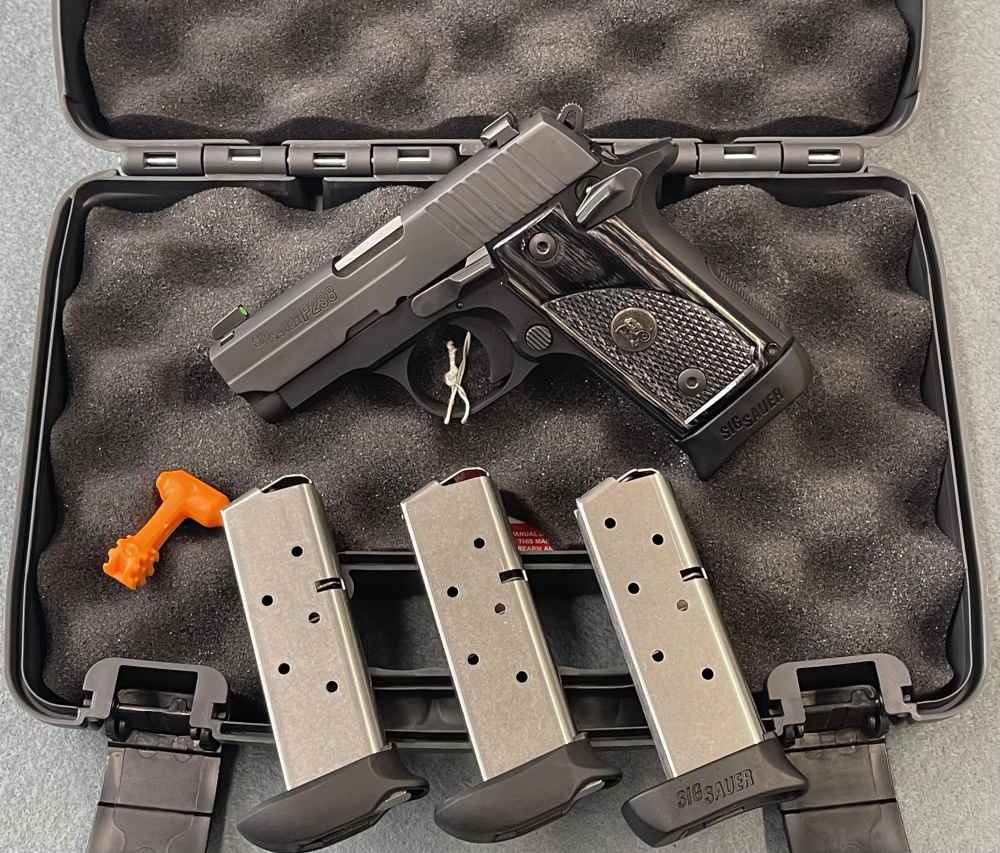 Nice-Sig Sauer P238 P 238 SAO Pistol .380 ACP w/ EXTRAS ! BLK $Super Deal$