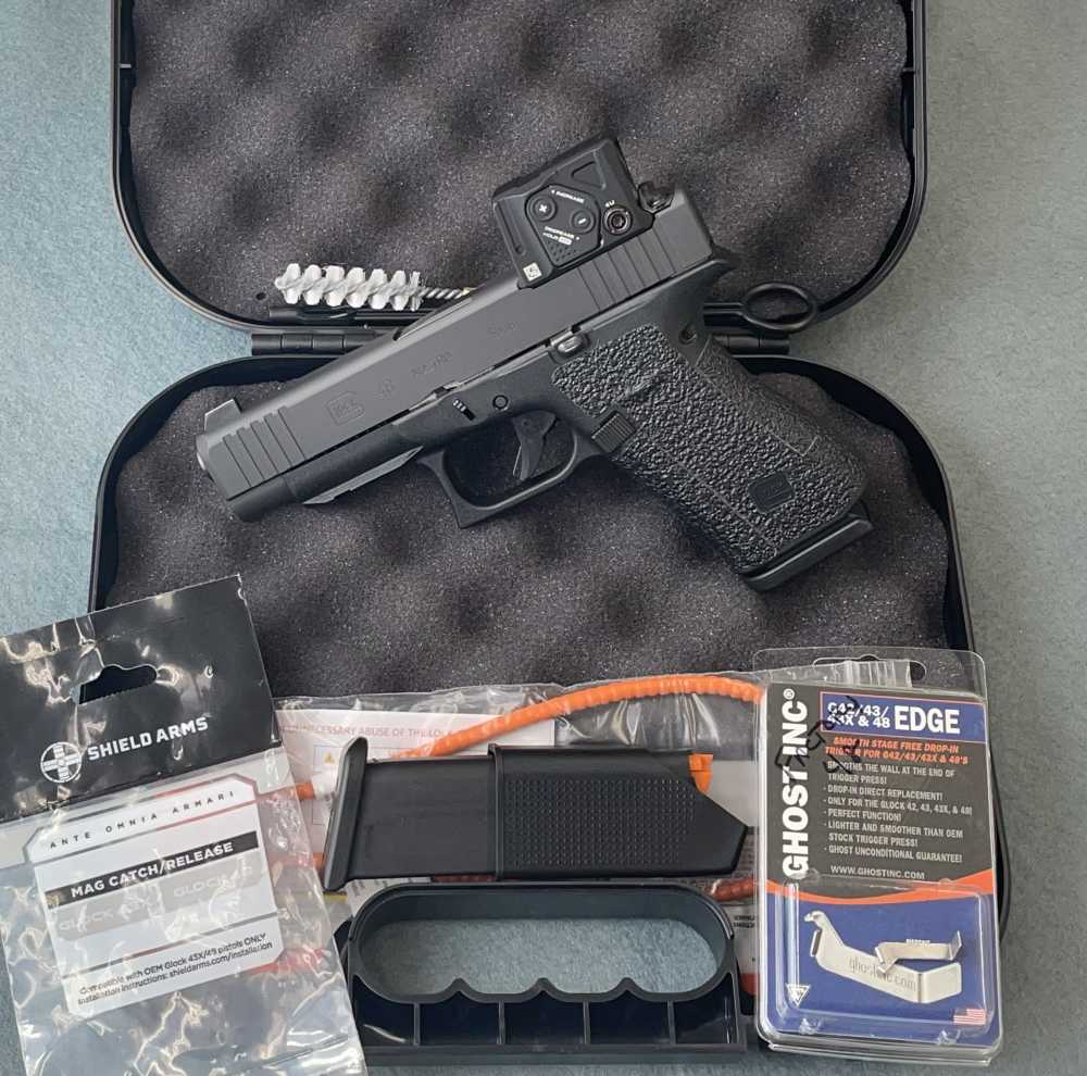 Nice-Glock 48 G48 9mm Pistol Black w/ Aimpoint COA Red Dot ! $ Super Deal $